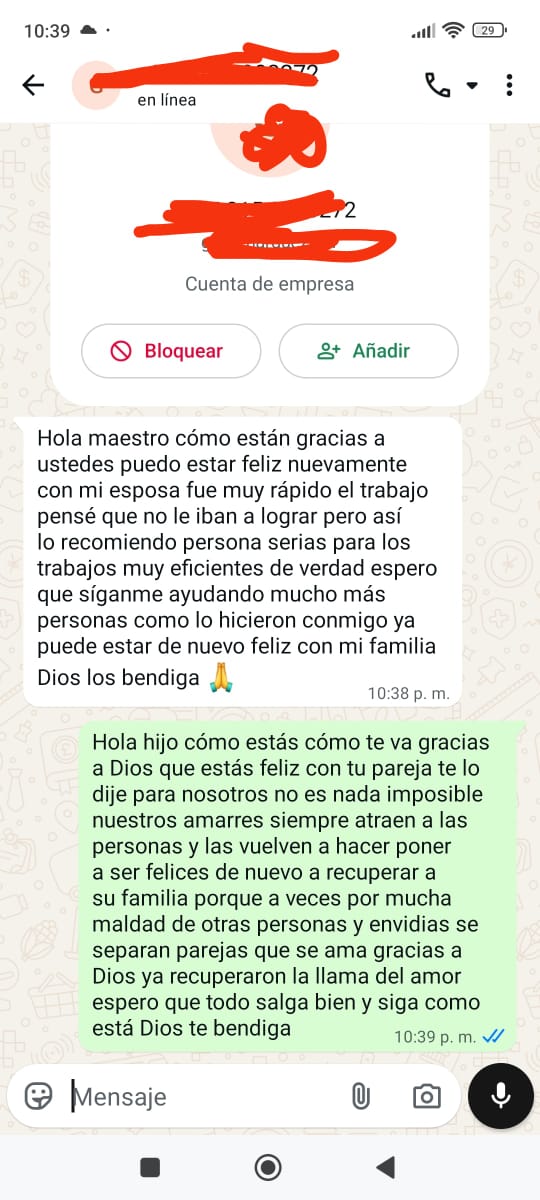 Testimonio WhatsApp 2